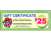 Twenty-five Dollar Gift Certificate - Click Image to Close